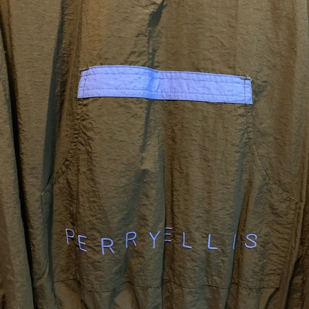 🧥 Perry Ellis America Vintage Half Zip Windbreaker Pullover Jacket XXL - Picture 5 of 5